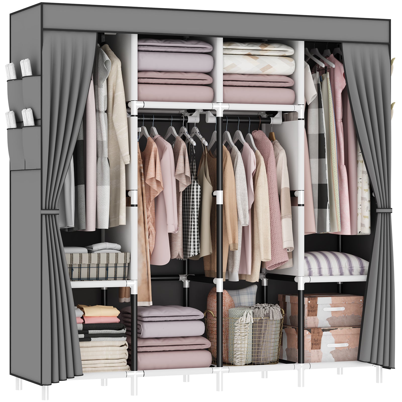 165*165*45CM Canvas Wardrobe