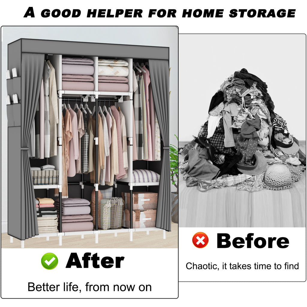 165*165*45CM Canvas Wardrobe