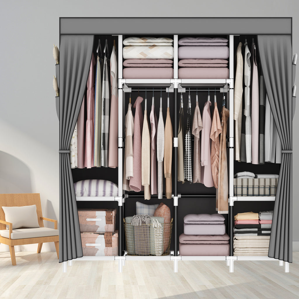 165*165*45CM Canvas Wardrobe