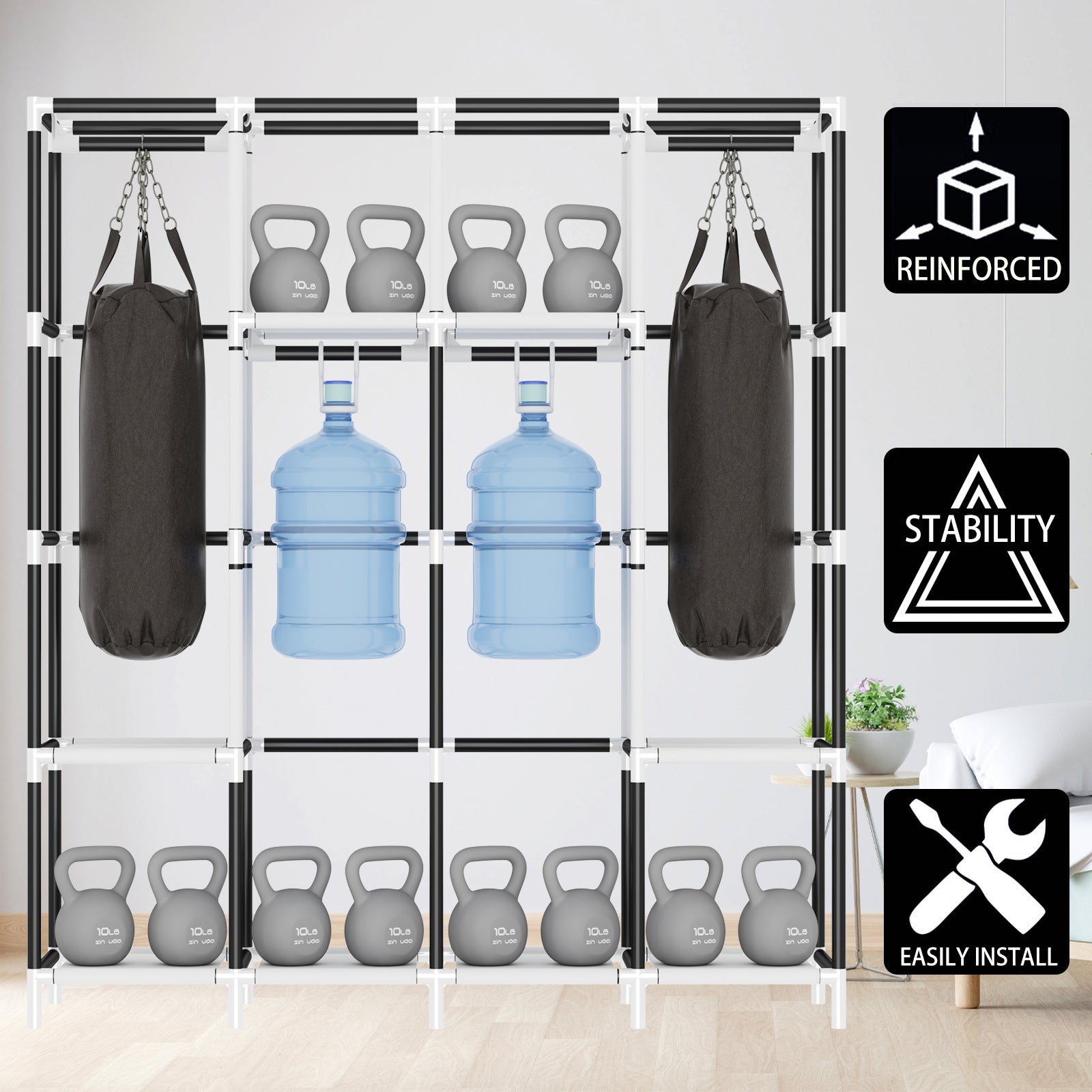 165*165*45CM Canvas Wardrobe